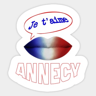 JE TAIME FRENCH KISS ANNECY Sticker